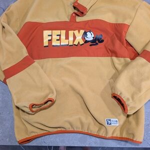 Felix The Cat Tan and Red Crewneck Sweater